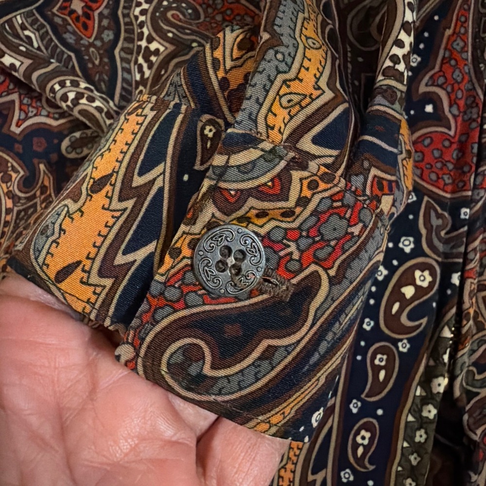 On The Verge Jacket Womens 6 Multicolor Paisley Zip Up Excellent Vintage USA - Picture 6 of 7